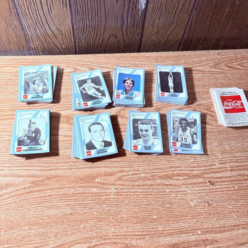 75 Card Coca-Cola 1989 North Carolina's Finest Tar Heels Basketball Lot